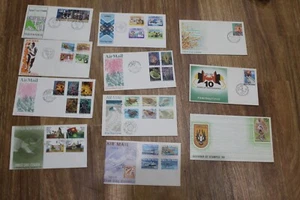 1982-86 PAPUA NEW GUINEA PNG COVERS FDC x 11 CORALS,TURTLES,COMM GAMES, AIR MAIL - Picture 1 of 1