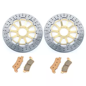 2 Round Front Brake Rotor Pads Goldwing 1800 w/ABS GL1800 (2001-2017) for Honda - Picture 1 of 12