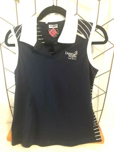 Adidas Desert Willow Damen Golfshirt Navy Addidas Small Ärmellos Kragen - Bild 1 von 6