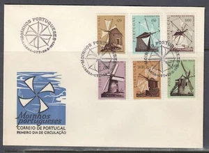 Molinos de viento Portugal Scott 1088-93 FDC - - Imagen 1 de 1