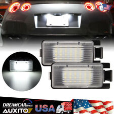 2PCS White LED License Plate Light Lamp For Nissan 350Z 370Z GT-R G35 G37 SENTRA