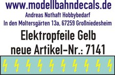 10 Spur 1 gelbe Elektropfeile 3,9 x 1,5 mm - Decals TOP 032-7141
