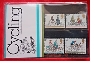 BRITISH POST OFFICE MINT STAMPS FOLDER - CYCLING issued 2nd August 1978. - Picture 1 of 2