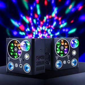 DMX RGB LED Laser Beam Projector DJ Disco Ball Gobo Laser Light For Party Stage - Picture 1 of 15