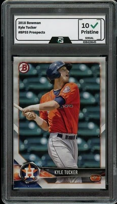 2018 Bowman #BP55 Kyle Tucker GRADED 10 GEM Mint Rookie Card RC - Image 1 of 2