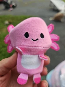 "Mini juguete de peluche coleccionable Mallo Mallo rosa axolotl 3""" - Imagen 1 de 3