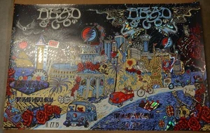DEAD & CO. LV 2015 ORIGINAL FOIL GIG POSTER GRATEFUL DEAD UNCUT DUBOIS 89/200 - Picture 1 of 1