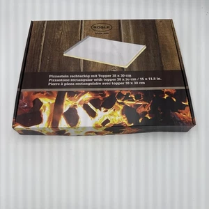 RÖSLE Pizzastein rechteckig mit Topper 38 x 30 cm Pizzaplatte Grill und Backofen - Bild 1 von 1
