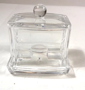 Acrylic Toothpick Holder Dispenser Organizer Clear Storage Box With Lid - Picture 1 of 6