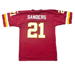 Maglia Washington Redskins Medium Deion Sanders uomo vintage rossa - Foto 1 di 5