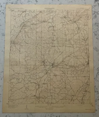 ANTIGUO MAPA TOPOGRÁFICO GEOLÓGICO ORIGINAL MONTEVALLO ALABAMA USGS 1910 Foto 1 de 4