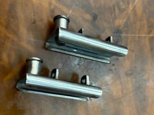 S/S SLIDER CAR 1" T-TRACK W/ SPRING STOP & BRACKETS FOR 6MM CLEVIS PINS L 3" - Picture 1 of 6