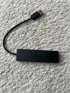 Anker A7516 0.7 ft 4-Port USB 3.0 Ultra Slim Data Hub - Black - Picture 1 of 3