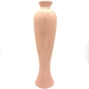 Vtg Seville Industries Tall Mauve Pottery Vase Art Deco Dusty Pink MCM 19” Large - Picture 1 of 7