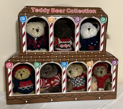 Costco NEW Teddy Bear Collection 7 Plushies Knit Sweaters Winter / Christmas - Image 1 of 4