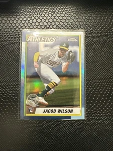 Jacob Wilson RC 2025 Topps Chrome #90CB-18 1990 35th Anniversary Retro A’s - Picture 1 of 2