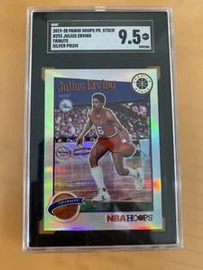 Julius Erving 2019 20 Hoops Premium Stock Tribute Silver Prizm SGC 9.5 Panini - Bild 1 von 4