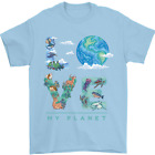 Love My Planet Climate Change Environment Mens T-Shirt 100% Cotton