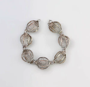 9125479 Bracelet Silver Filigran-Arbeit Antique L23cm - Picture 1 of 1
