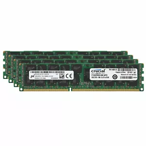 Crucial DDR3 64GB(4 x 16GB)KIT 1866MHz RDIMM 2Rx4 REG ECC Server Memory RAM - Picture 1 of 3