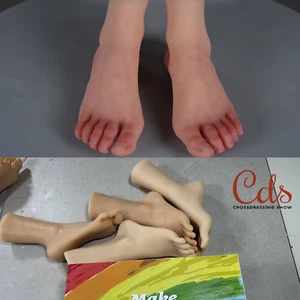 NEW Platinum Silicone Female Vein Feet Mannequin Big Feet High Arch Foot Size 37 - Picture 1 of 11
