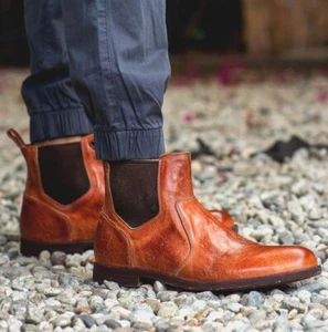 BED STU Vasari Chelsea Boots Größe 11,5 Cognac Braun Leder NEU 195 $ - Bild 1 von 12