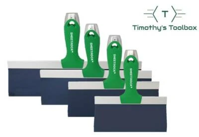 SHEETROCK TOOLS USG CLASSIC Blue Steel Finishing Knife Set (8'', 10'', 12'',14'')