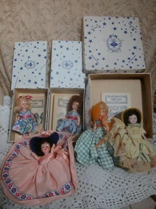 5 Hollywood dolls Peek a Boo & Sleepyhead & Rosie Box's & Pamphlets 5" 1950s - Picture 1 of 11