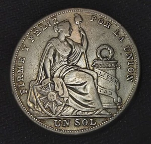 1925 Peru 1 Sol * Coin * KM# 218.1 * 11042425 - Picture 1 of 3