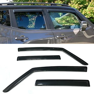 Fit for 2015-2022 Jeep Renegade Window Visors Sun Vent Rain Guard Shade Smoked - Picture 1 of 9