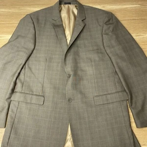 Stacy Adams Abrigo Deportivo Dorado Para Hombre Traje a Cuadros Chaqueta Gris Formal Blazer 44R Nuevo con Etiquetas - Imagen 1 de 23
