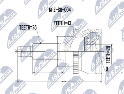JEU DE JOINTS ARBRE DE TRANSMISSION POUR SUZUKI IGNIS II - Photo 1/2
