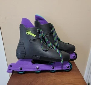 Roller Derby Phantom Skates Women 11 - Roller Blades Inline Black Purple Vintage - Picture 1 of 21