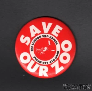 Botón Pinback Pin Appeal London Zoo Appeal 2020 - Imagen 1 de 2