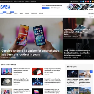 Tech News Websites Design for Sale with Free VPS Web Hosting - Picture 1 of 7