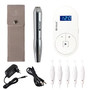 CHUSE C5C Permanent Makeup Machine Kit Tattoo Pen Needles Digital Controller Set - Bild 1 von 8