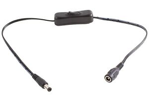 LEDupdates Power supply AC adapter Toggle Switch 5.5mm x 2.1mm DC Plug Add on