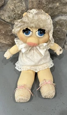 vtg Soft Sculpture miss piggy plush homemade grandma art plushie Toy Muppets 19” - Image 1 of 4