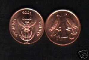 SOUTH AFRICA 1 CENT KM-221 2001 x 100 Pcs Lot SPARROW BIRD ANIMAL UNC MONEY COIN - Picture 1 of 3