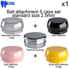 Dental Fixture Ball Attachment Silicone Female Insert Retentive Caps 2.5mm