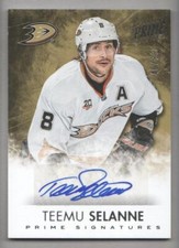 2013-14 Panini Prime Hockey Signatures #S-TMU Teemu Selanne AUTO 46/99