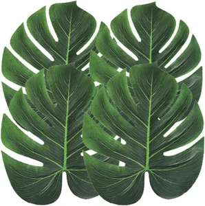 50PCS Extra Large 14" Tropical Monstera Fake Leaves for Wedding - Picture 1 of 7