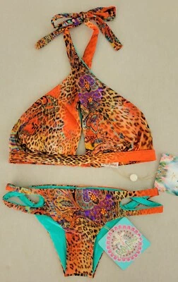 Luli Fama Wanderlust Crossed Band Top and Crossed Side Band Moderate Bottom - Image 1 of 4