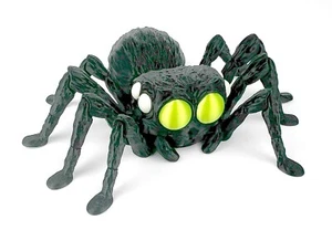 3D Printed Black Spider Articulated Spider Model with Green Eyes - Picture 1 of 9