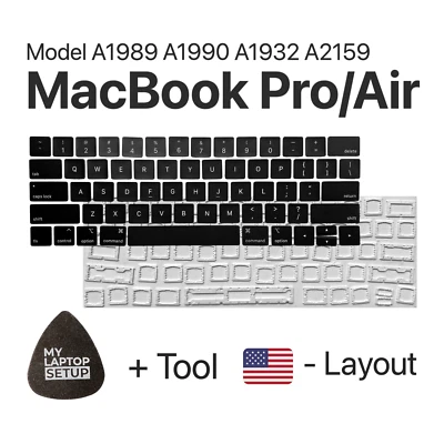 Ersatztaste für MacBook Pro/Air (2018-2019) A1989 A1990 A1932 A2159 US-Layout - Bild 1 von 4