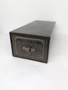 Vtg Van Dorn Iron Works Steel Single Drawer Index Card File Cabinet 3x5 Cards - Picture 1 of 12