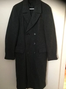 ADOLFO WOOL DARK GRAY DOUBLE BREASTED DRESS BUSINESS COAT JACKET SIZE 40L - Picture 1 of 12