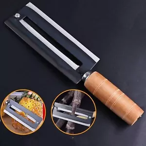 1PC Sugarcane Pineapple Peeler Wooden Handle Sugarcane Peeler Knife - Picture 1 of 3
