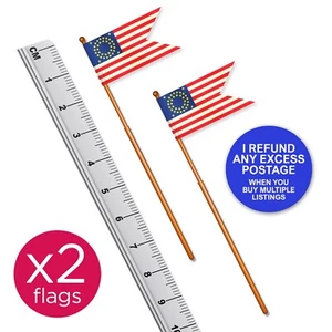 2 X GUIDON FLAGS US Civil War North (Quality) 1:32 Scale Britains Style - Picture 1 of 3