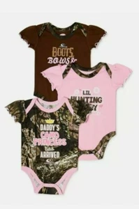 New Mossy Oak Baby Girls Bodysuits, 3-Pack Size 24-Months. Free shipping. - Picture 1 of 5